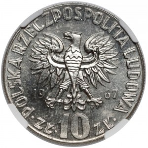 Próba NIKIEL 10 złotych 1967 Kopernik