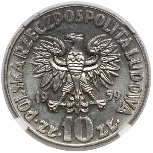 Próba NIKIEL 10 złotych 1959 Kopernik