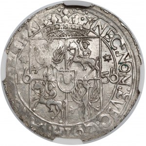 Jan II Kazimierz, Ort Lwów 1656 - GWIAZDKI nad datą - piękny i rzadki