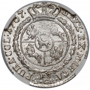 Poniatowski, Złotówka 1767 FS - duże orły - piękna 