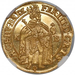 Węgry, Ferdynand III, Dukat 1649 KB - wyśmienity
