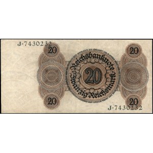 Germany. Weimar Republic 20 Marks 1924 Reichsbanknote