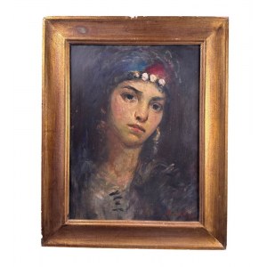 UNIDENTIFIED SIGNATURE, Portrait of an Eastern woman