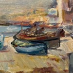 Errico Placido, Boats on dry dock (Portici marina) - Errico Placido (1909 - 1983)