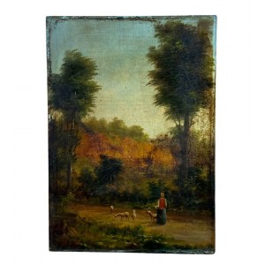 ANONIMO, Landscape with a peasant and flock