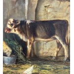 MARIO ALLEGRETTI, Interior of a stable - Mario Allegretti (1945)