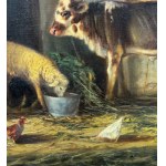 MARIO ALLEGRETTI, Interior of a stable - Mario Allegretti (1945)