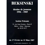 Plakat / zaproszenie na wystawę Zdzisława Beksińskiego w Instytucie Polskim w Paryżu, 1987 / Zdzisław Beksiński