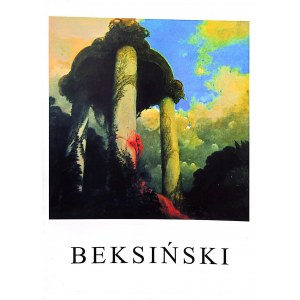 Zaproszenie na wernisaż wystawy Zdzisław Beksiński. Obrazy dawne w Galerii Alicji i Bożeny Wahl, Warszawa, 2000, z autografem Piotra Dmochowskiego / Zdzisław Beksiński