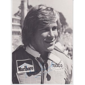 James Hunt: zdjęcie z autografem kierowcy F1