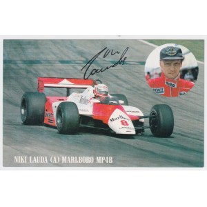 Niki Lauda: kolekcjonerska pocztówka z autografem kierowcy F1
