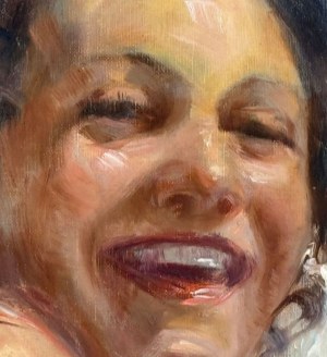 Portrait of a Smiling Woman - Vincenzo Irolli (1860)