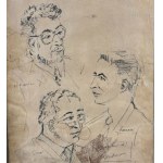 Trois visages masculins