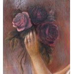 Elegant woman with a bouquet of flowers