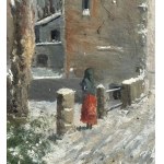 Suburban street with figures - Vincenzo Canino (1892 - 1978)