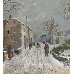 Suburban street with figures - Vincenzo Canino (1892 - 1978)
