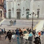 City Street with Figures (unspecified location)