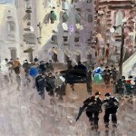 City Street with Figures (unspecified location)