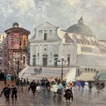 City Street with Figures (unspecified location)