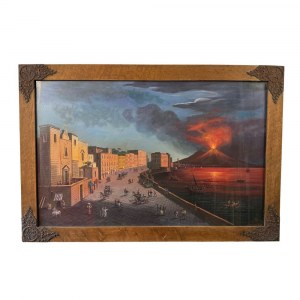 The eruption of Mount Vesuvius as seen from Santa Lucia