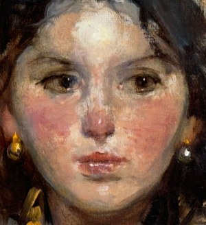Portrait of a young woman - Giacomo Moretti (1843)