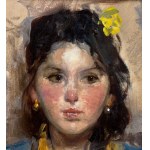 Portrait of a young woman - Giacomo Moretti (1843)