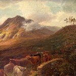 Landschaft mit einer Schafherde