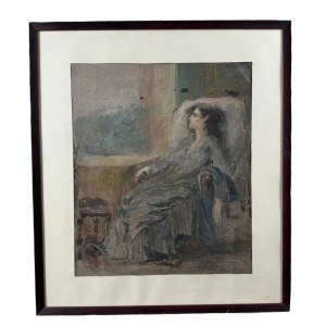 Woman in an armchair - Angela Carugati