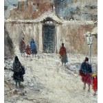 Small road with figures - Eugenio Magno (Napoli 1944)