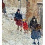 Small road with figures - Eugenio Magno (Napoli 1944)