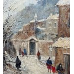 Small road with figures - Eugenio Magno (Napoli 1944)
