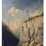 Mountain landscape with figures