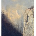 Mountain landscape with figures