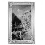 Mountain landscape with figures