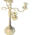 Coppia di candelabri argentati