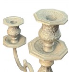 Coppia di candelabri argentati