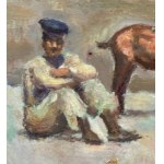 Figures with a flock - Scognamiglio Giuseppe (Portici 1901-1985 )