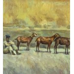 Figures with a flock - Scognamiglio Giuseppe (Portici 1901-1985 )