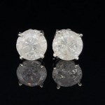 EARRINGS IN 14K WHITE GOLD 1.68 GR WITH DIAMONDS - ER31203