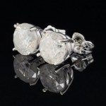 EARRINGS IN 14K WHITE GOLD 1.68 GR WITH DIAMONDS - ER31203