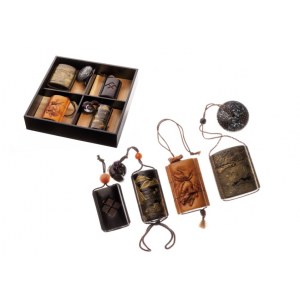 A mini-collection of four inrō from the 19th and 20th centuries