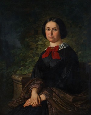 Karl WOHNLICH, PORTRET MŁODEJ DAMY, 1860