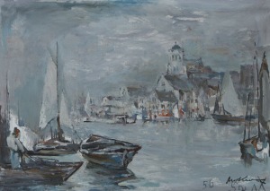 Marian MOKWA, PORT RYBACKI, 1956