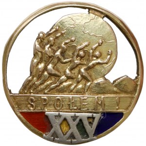 Złota odznaka XXV lat SPOŁEM - wykonana w ZŁOCIE