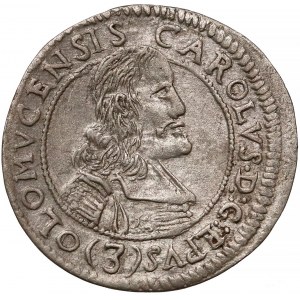 Austria, Ołomuniec, Karol II z Lichtenstein, 3 krajcary 1668