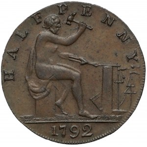 Wielka Brytania, Cheshire - Macclesfield, 1/2 penny 1792 - Charles Roe