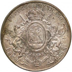 Meksyk, Maksymilian I, Peso 1866, Mexico City