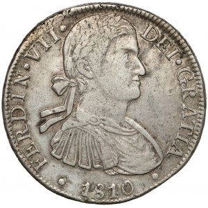 Meksyk, Fernando VII, 8 reales 1810 HJ, Mexico City