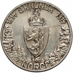 Norwegia, 2 korony 1914 - Konstytucja