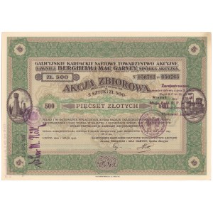 Galicyjskie Karpackie Naftowe Tow. Akc. dawn. Bergheim..., 5x 100 zł 1932